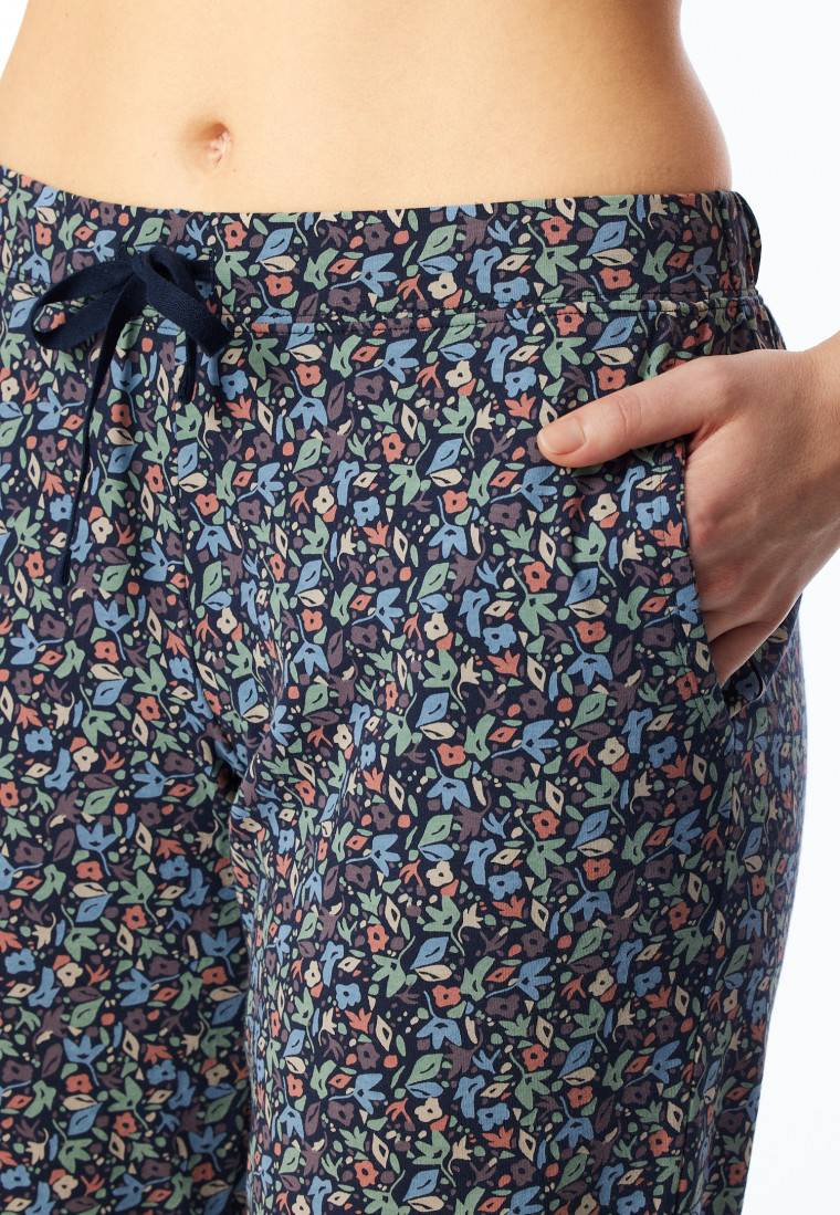 Schiesser Hose lang multicolor floral gemustert - Mix+Relax Fabrik Onlineshop