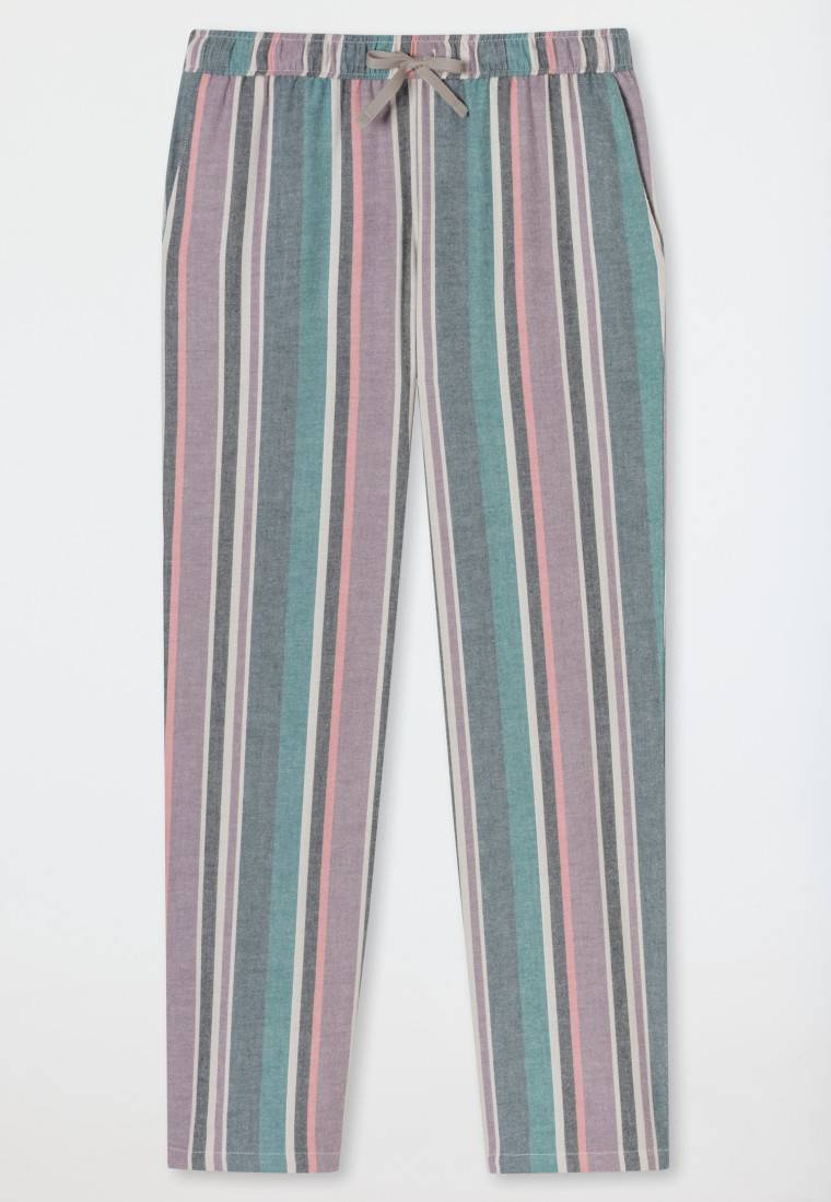 Schiesser Hose lang Flanell Organic Cotton Streifen multicolor - Mix+Relax Fabrikpreis