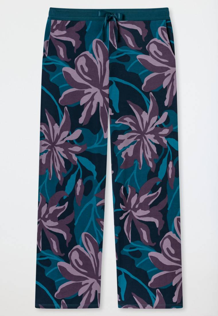 Schiesser Hose lang Blumen multicolor - Mix+Relax Rabatt