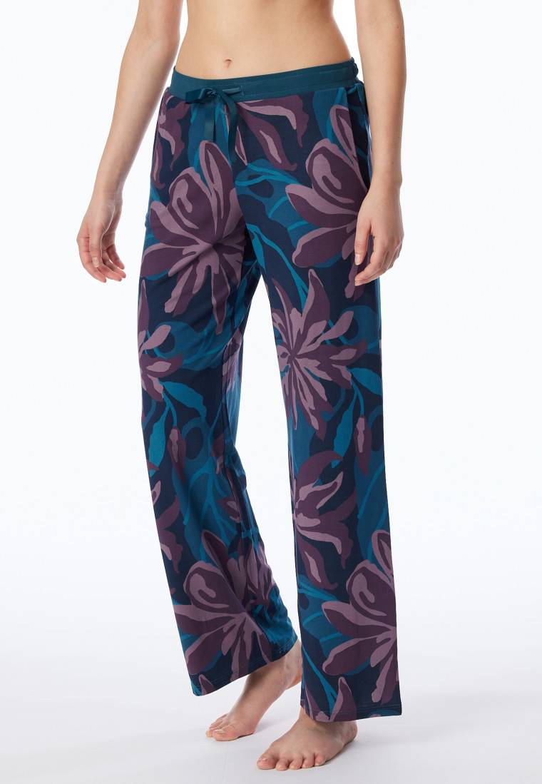 Schiesser Hose lang Blumen multicolor - Mix+Relax Rabatt
