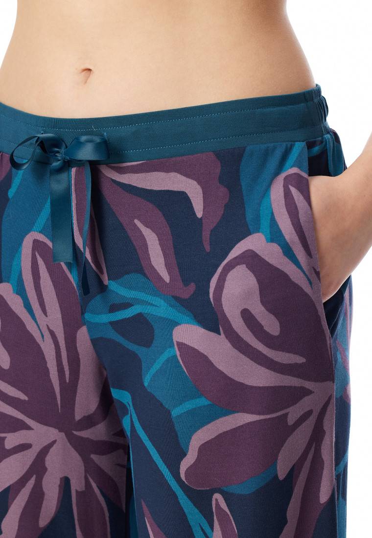 Schiesser Hose lang Blumen multicolor - Mix+Relax Rabatt