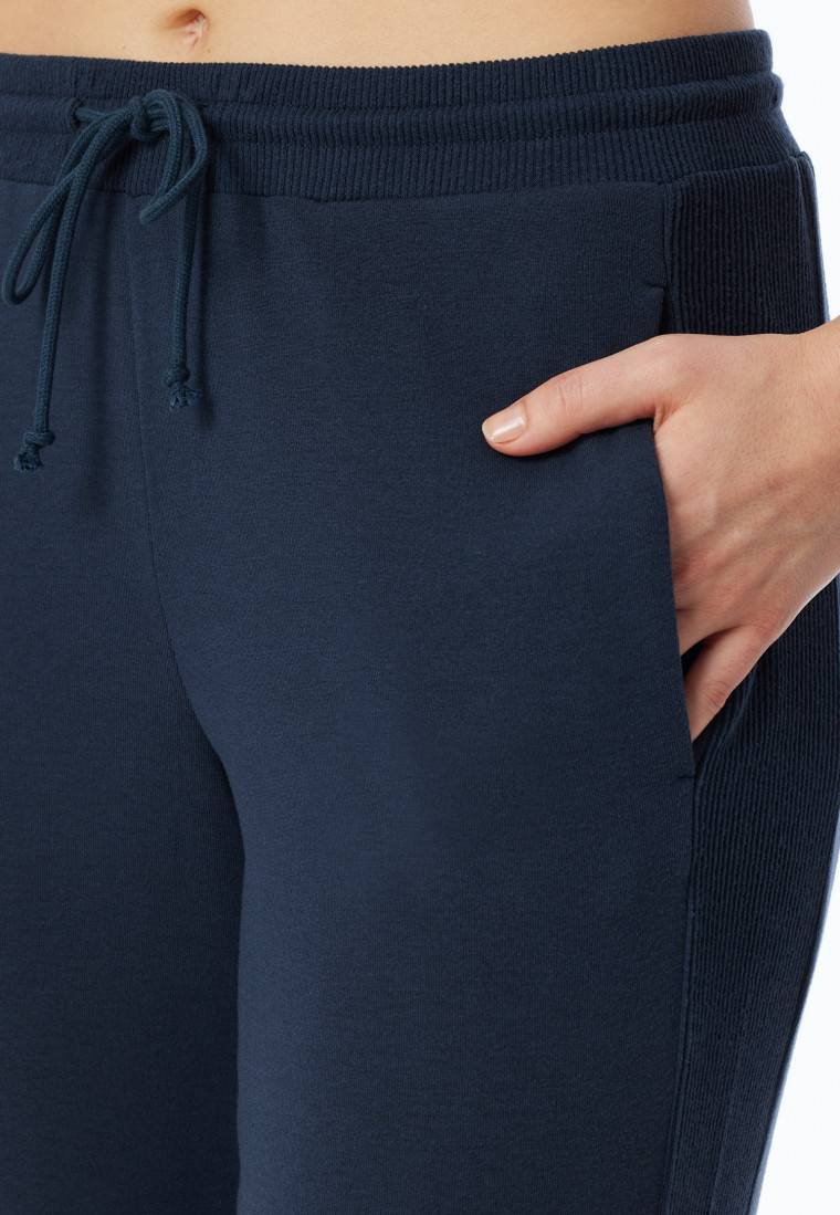 Schiesser Hose lang Feinripp nachtblau - Mix+Relax Günstig kaufen