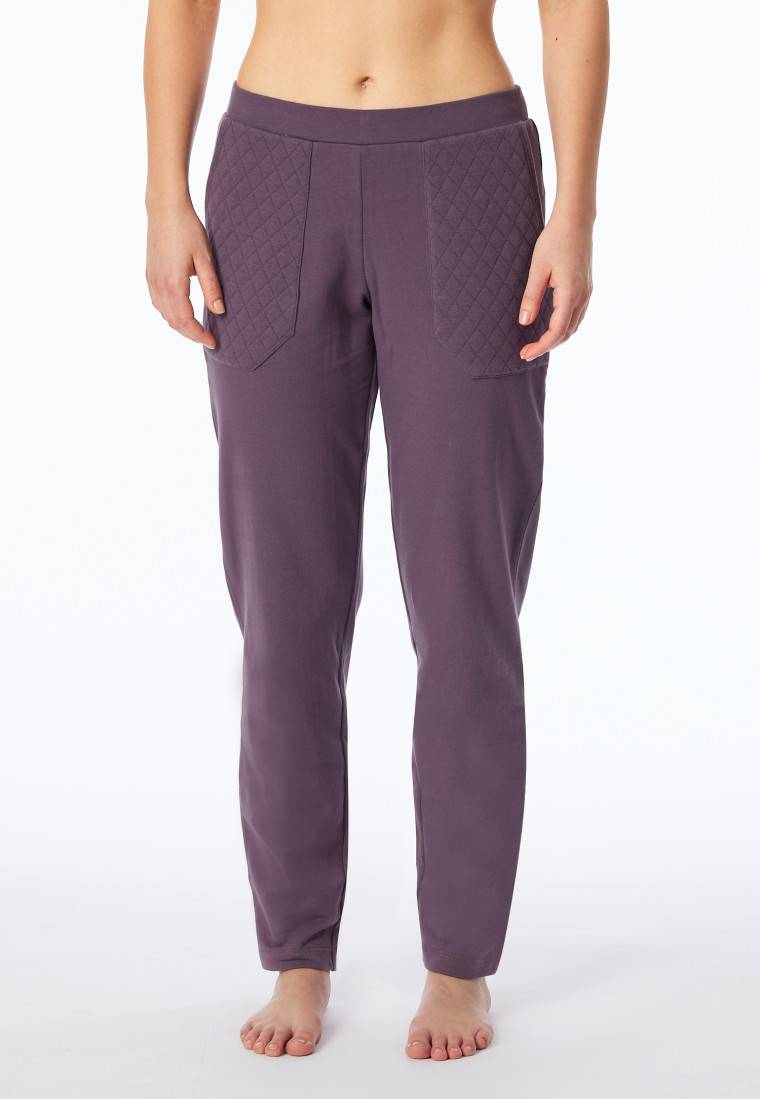 Schiesser Hose lang Jersey-Quiltstoff und Sweatware malve - Mix+Relax Großer Ausverkauf