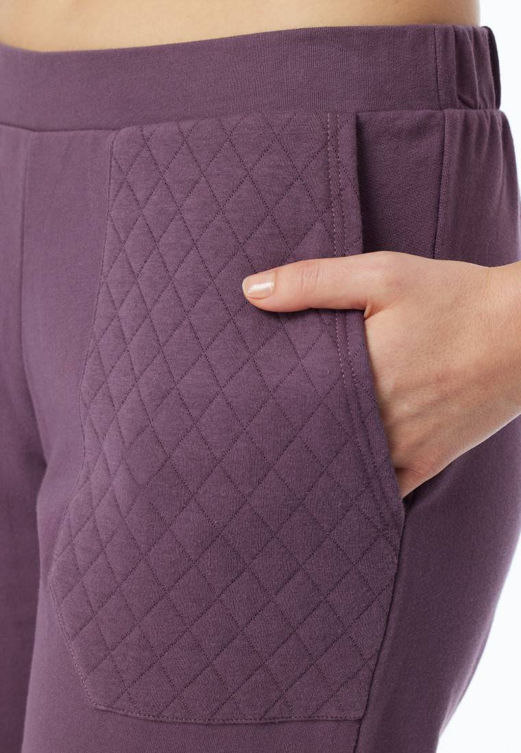 Schiesser Hose lang Jersey-Quiltstoff und Sweatware malve - Mix+Relax Großer Ausverkauf