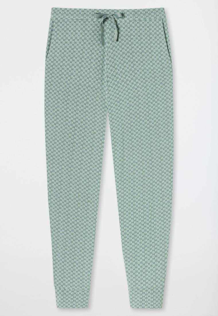 Schiesser Hose lang Bündchen multicolor floral gemustert - Mix+Relax Flash Sale