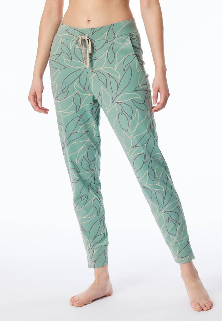 Schiesser Hose lang Bündchen Blumen multicolor - Mix+Relax Online Shopping