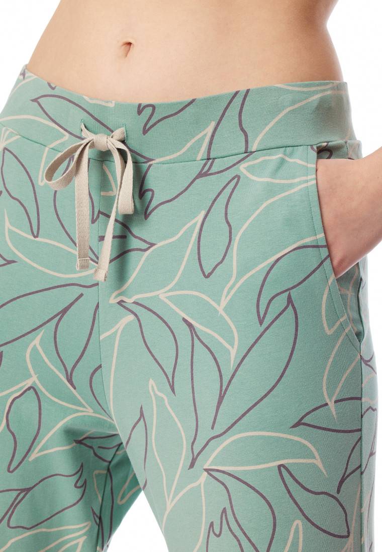 Schiesser Hose lang Bündchen Blumen multicolor - Mix+Relax Online Shopping