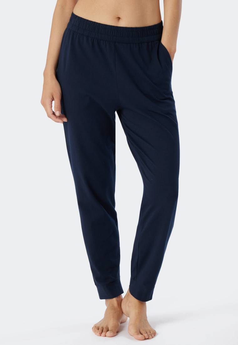 Schiesser Hose lang dunkelblau - Mix+Relax Preisnachlass