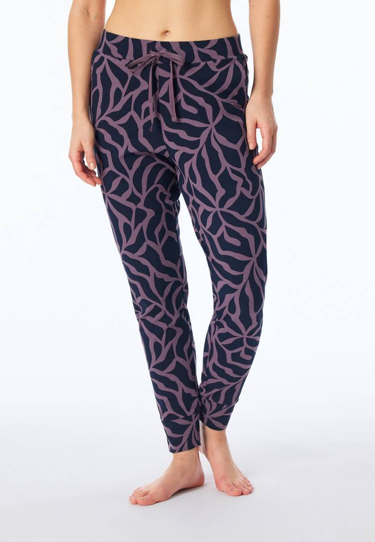Schiesser Hose lang Bündchen multicolor gemustert - Mix+Relax Black Friday