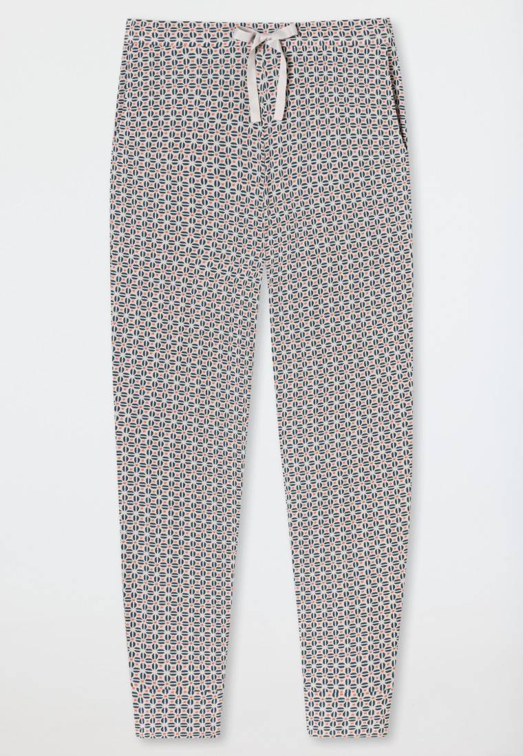 Schiesser Hose lang Bündchen multicolor floral gemustert - Mix+Relax Cyber Monday