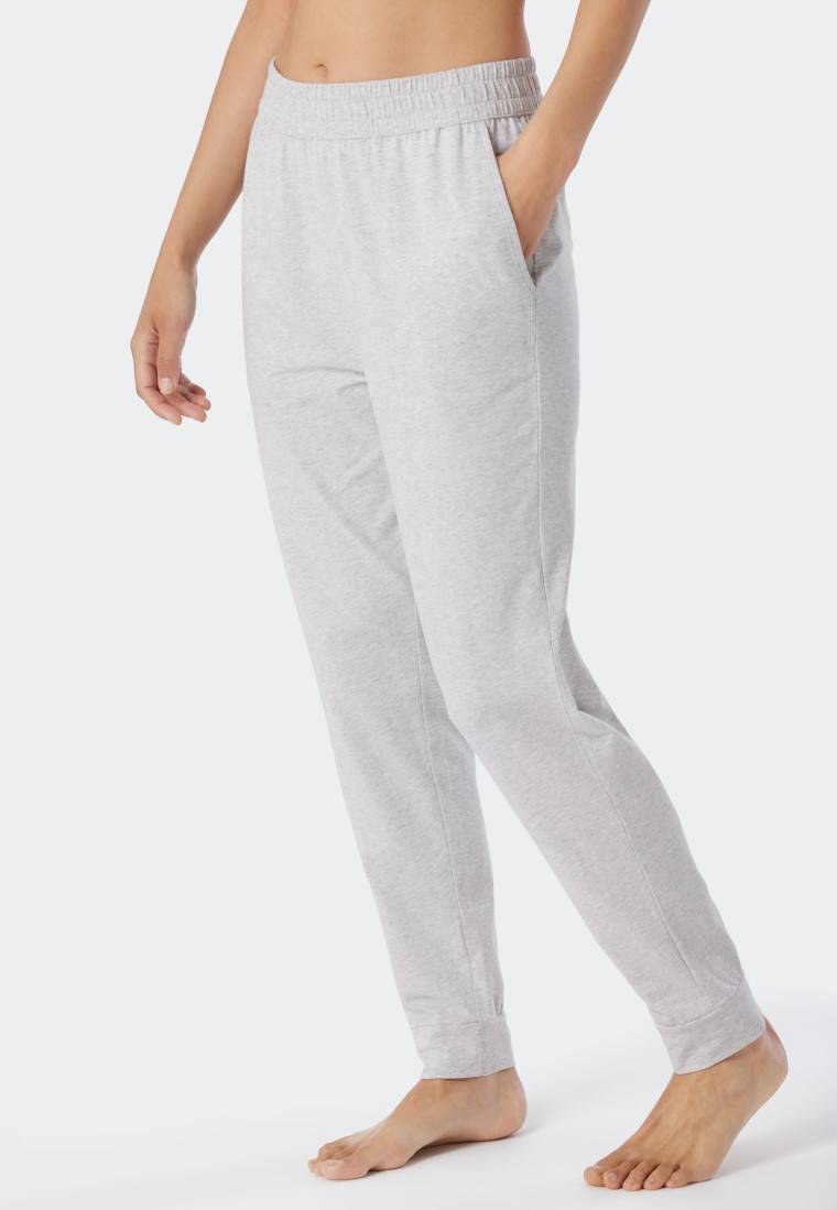 Schiesser Hose lang Bündchen grau-meliert - Mix+Relax Valentinstagsangebot