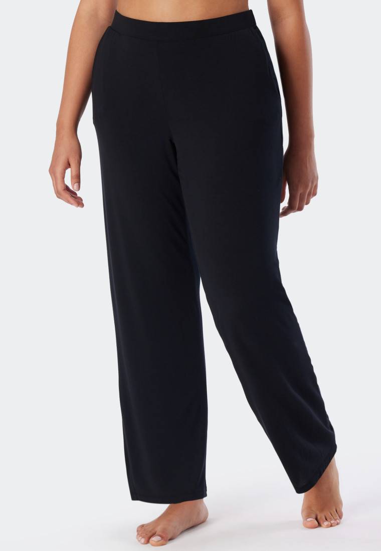 Schiesser Loungehose lang Modal Marlene-Schnitt schwarz - Mix+Relax Saisonale Angebote