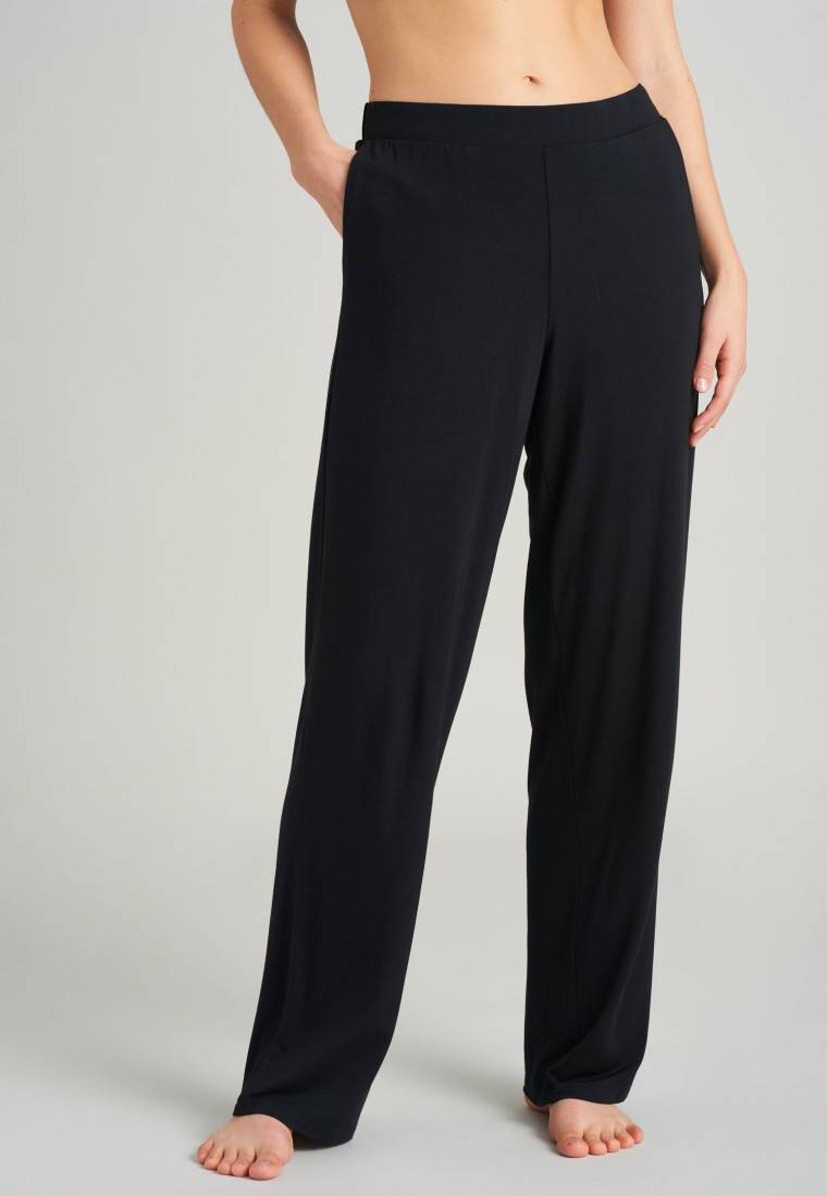 Schiesser Loungehose lang Modal Marlene-Schnitt schwarz - Mix+Relax Saisonale Angebote