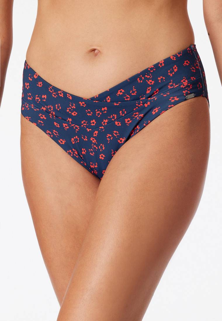 Schiesser Midi-Bikinislip V-Form Blumenprint multicolor - Aqua Mix & Match Super Sparpreis