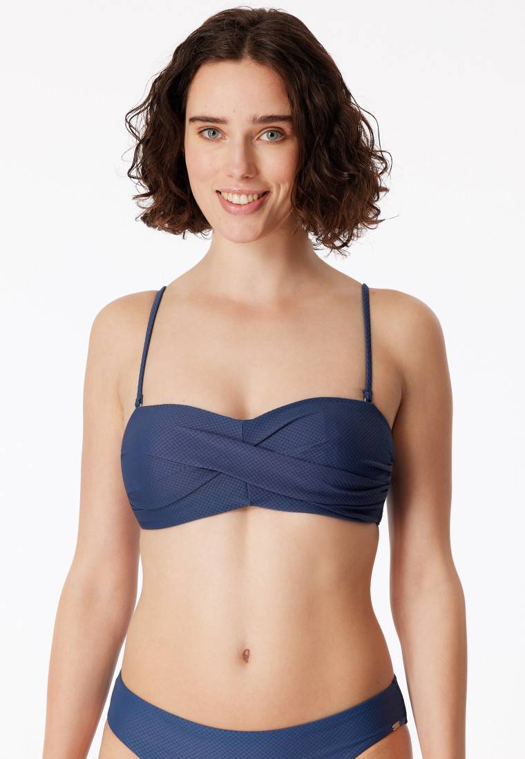 Schiesser Bikini Bandeau-Top variable Träger blau - Aqua Mix & Match Wochenangebot