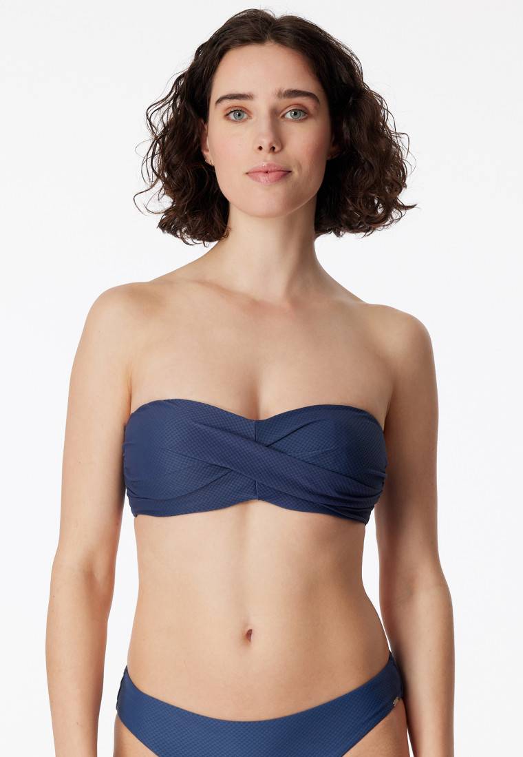 Schiesser Bikini Bandeau-Top variable Träger blau - Aqua Mix & Match Wochenangebot