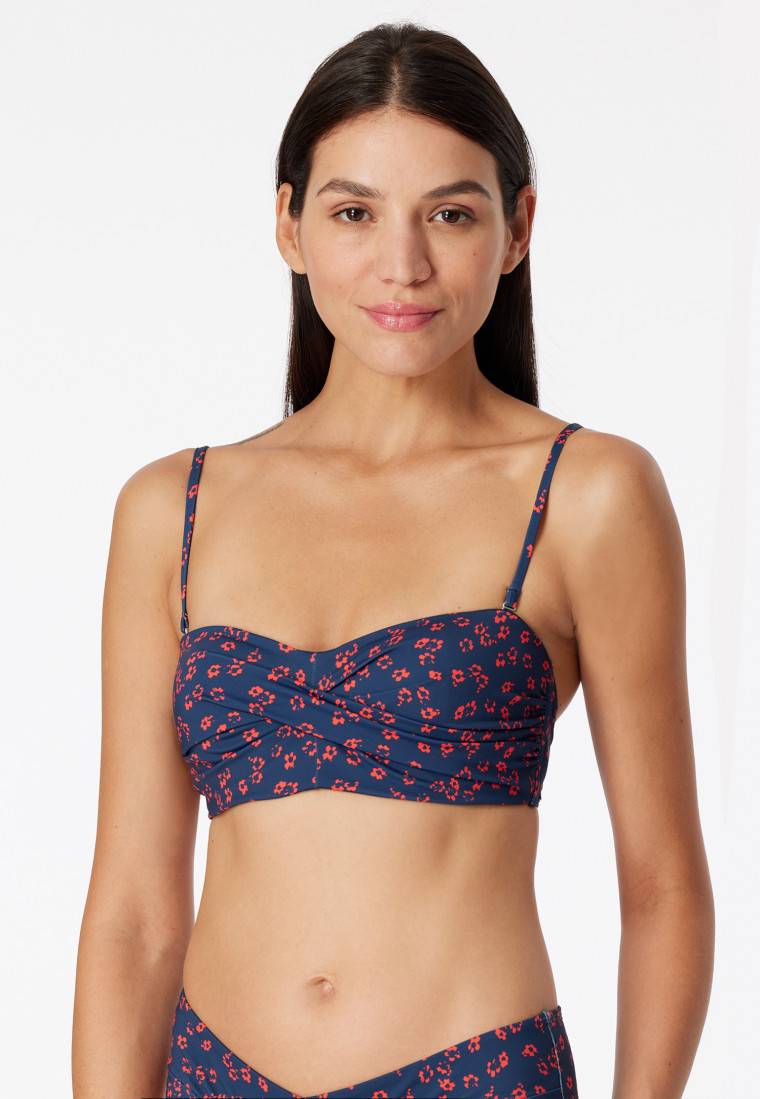 Schiesser Bikini Bandeau-Top variable Träger multicolor - Aqua Mix & Match Begrenzte Freigabe