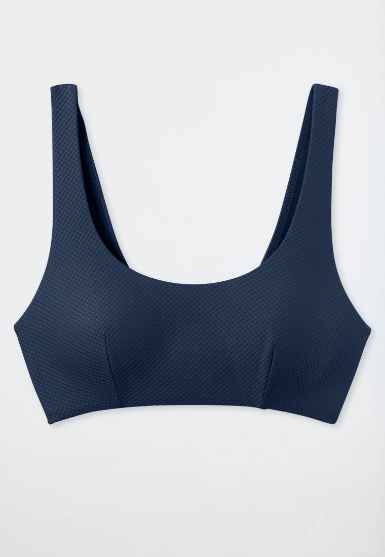 Schiesser Bikini Bustier-Top herausnehmbare Pads blau - Aqua Mix & Match Letzte 3 Tage