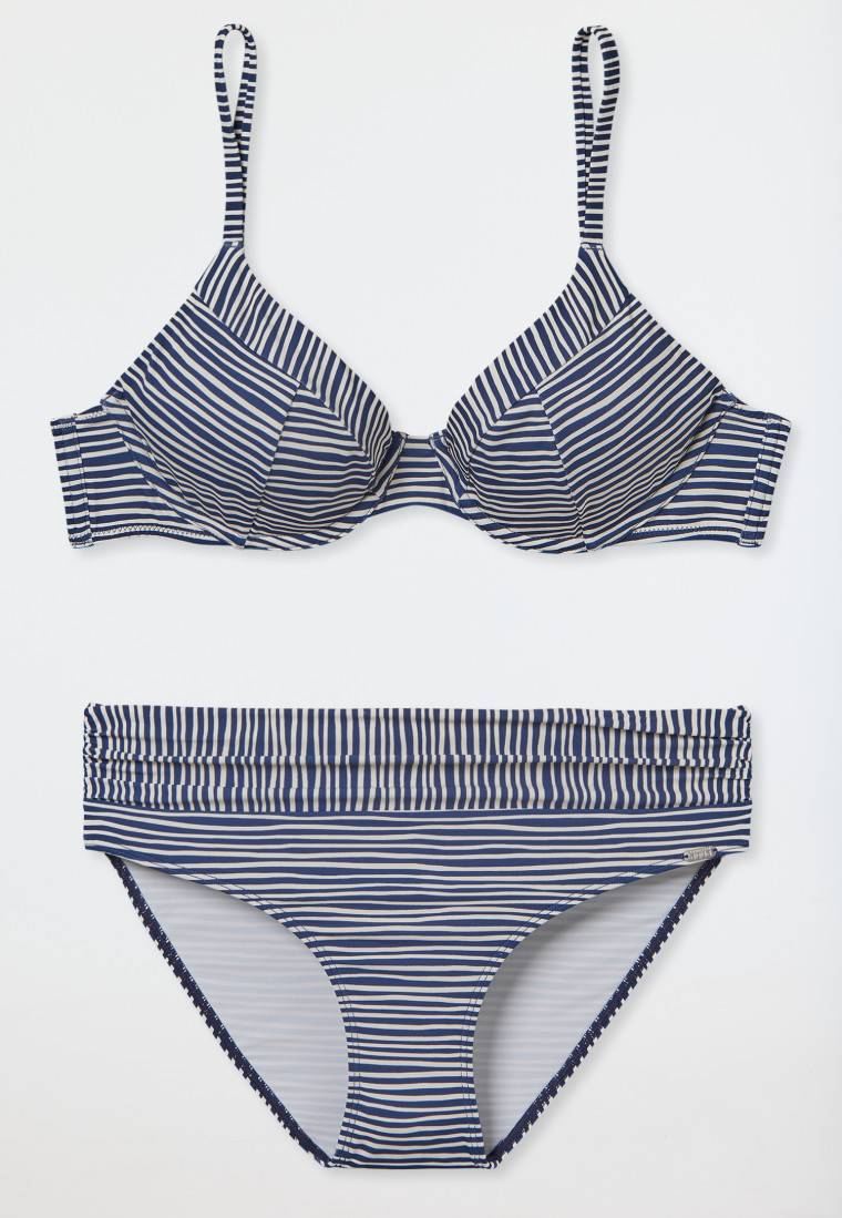 Schiesser Bügel-Bikini verstellbare Träger Midi-Slip mehrfarbig gestreift - Ocean Dive JETZT KAUFEN