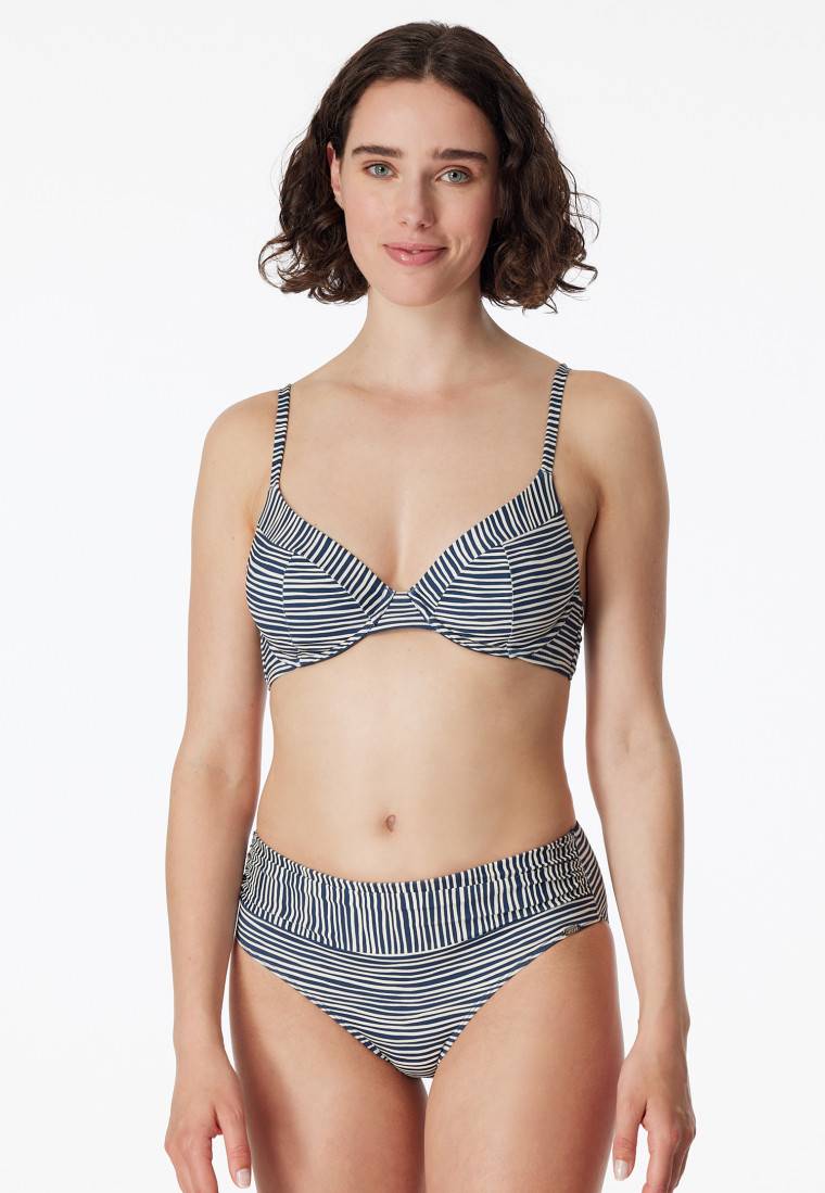 Schiesser Bügel-Bikini verstellbare Träger Midi-Slip mehrfarbig gestreift - Ocean Dive JETZT KAUFEN