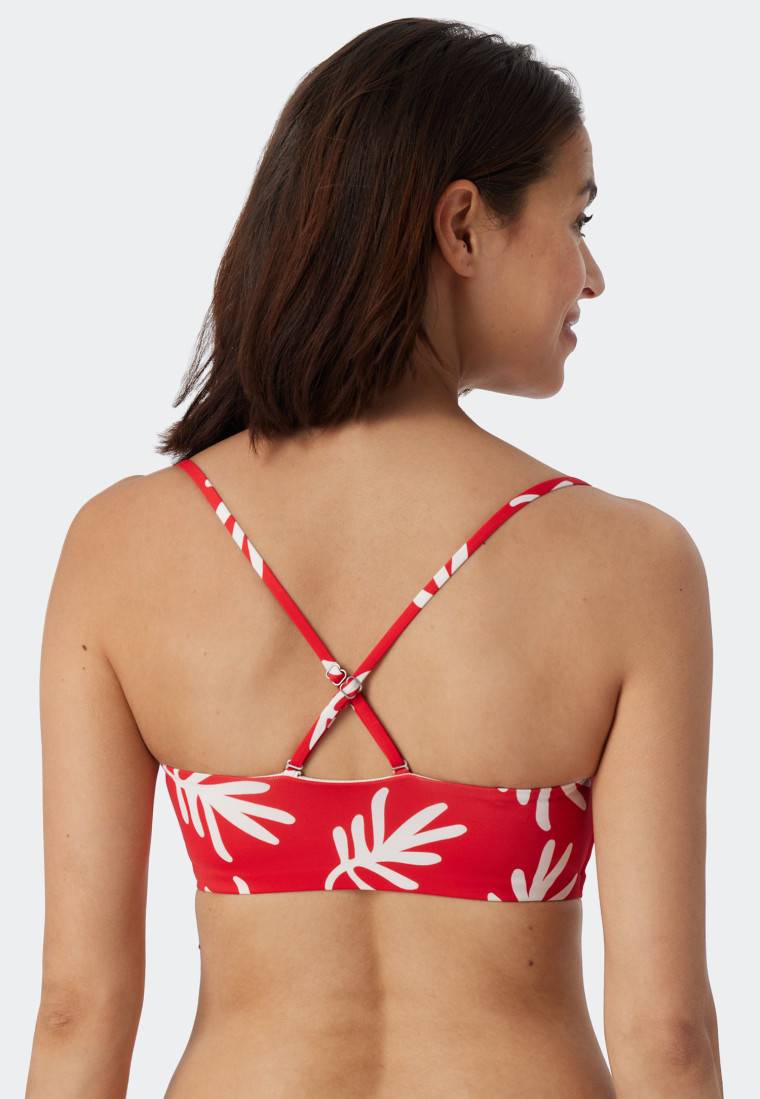 Schiesser Bandeau Bikini-Top gefüttert Softcups variable Träger Korallen rot - Mix & Match Coral Life Nur für heute