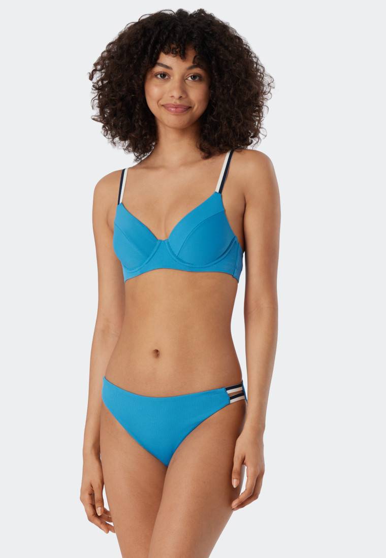 Schiesser Bügel-Bikini-Set variable Träger Mini-Slip Ripp-Optik aquarium - Underwater Vierteljährliche Förderung