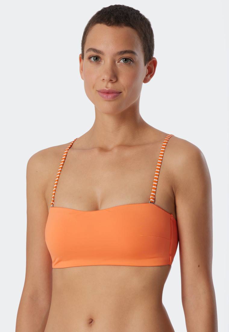 Schiesser Bandeau Bikini-Top gefüttert Softcups variable Träger orange - Mix & Match Reflections Discount Store für neue Produkte