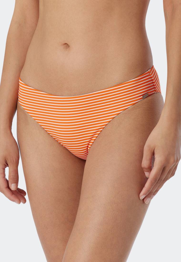 Schiesser Mini-Bikinislip Streifen orange - Mix & Match Reflections 50% Rabatt mit kostenlosem Versand