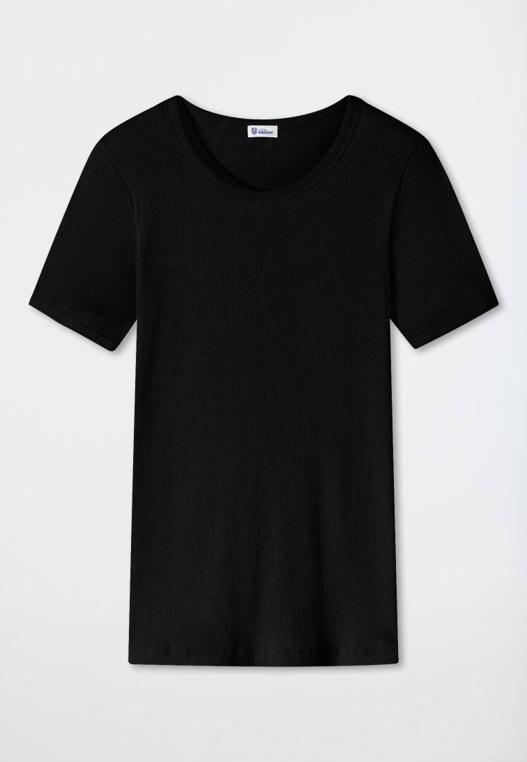 Schiesser Shirt kurzarm schwarz - Revival Greta 50% Rabatt für begrenzte Zeit