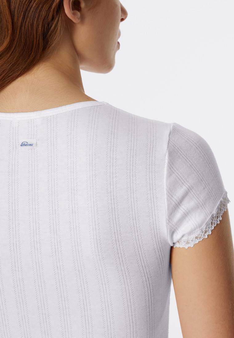 Schiesser Shirt kurzarm weiß - Revival Agathe Rabatte dieses Monats