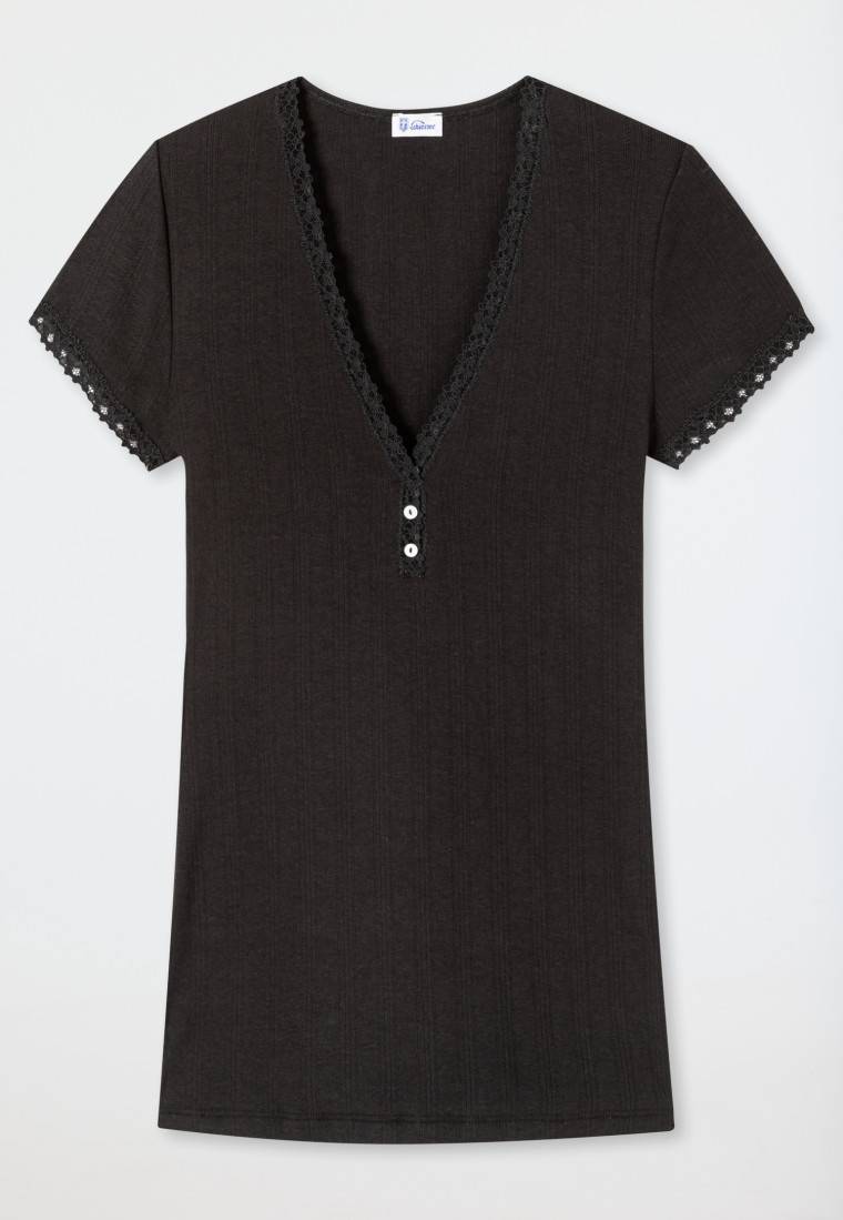 Schiesser Shirt kurzarm schwarz - Revival Agathe 2025