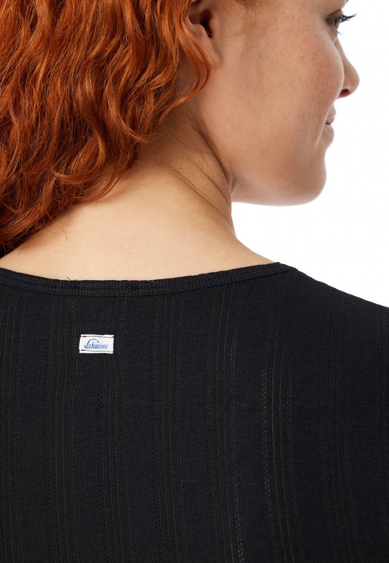 Schiesser Shirt kurzarm schwarz - Revival Agathe 2025