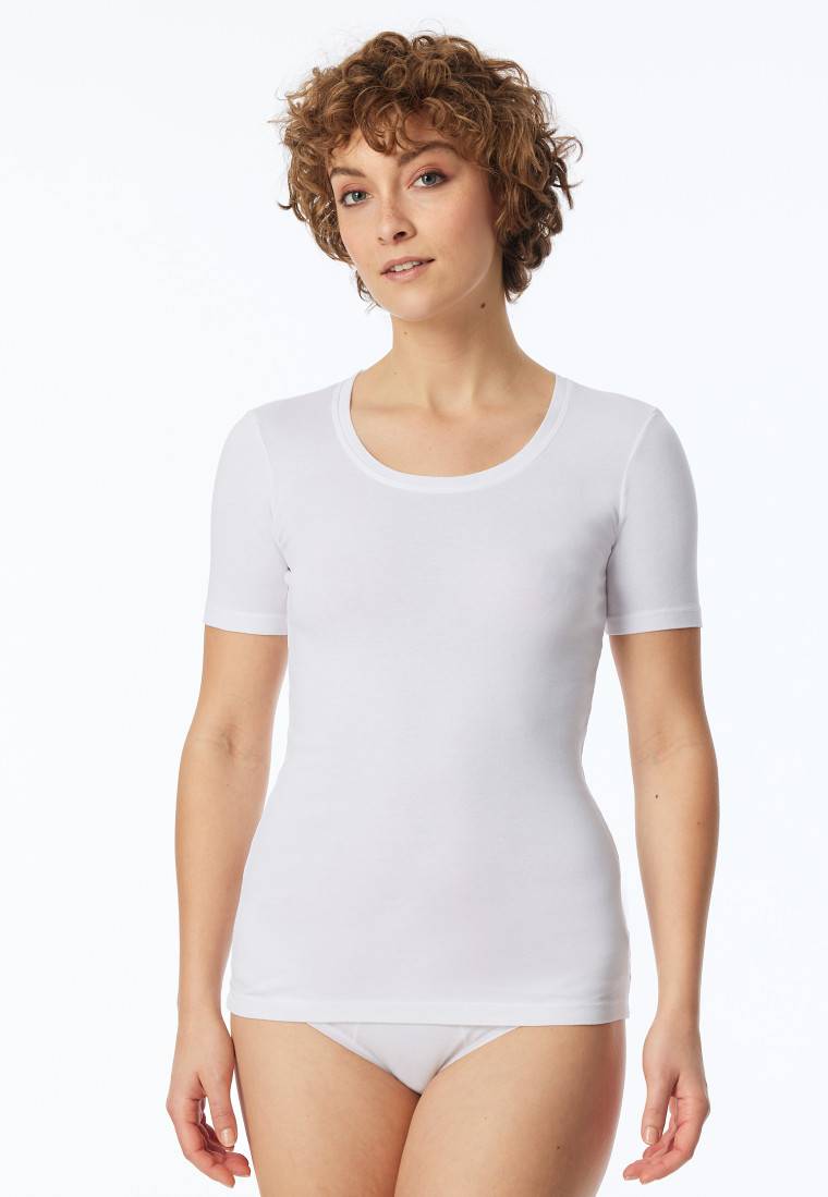 Schiesser Shirt kurzarm weiß - Revival Berta Outlet
