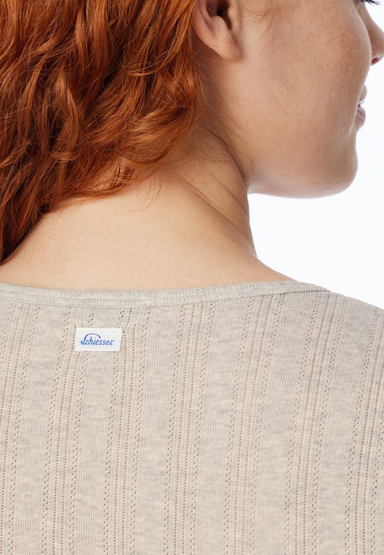 Schiesser Shirt kurzarm grau meliert - Revival Agathe Hotsell