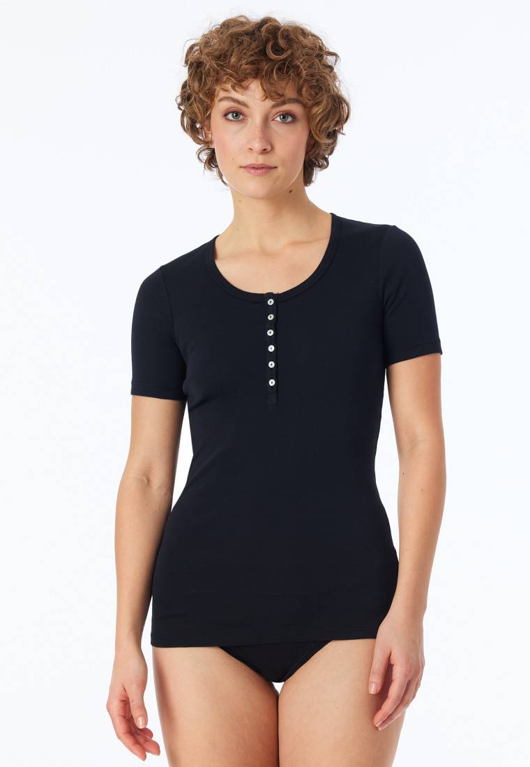 Schiesser Shirt kurzarm schwarz - Revival Berta im Angebot