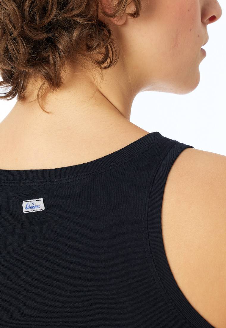 Schiesser Top schwarz - Revival Berta Limitierter Zeitrabatt