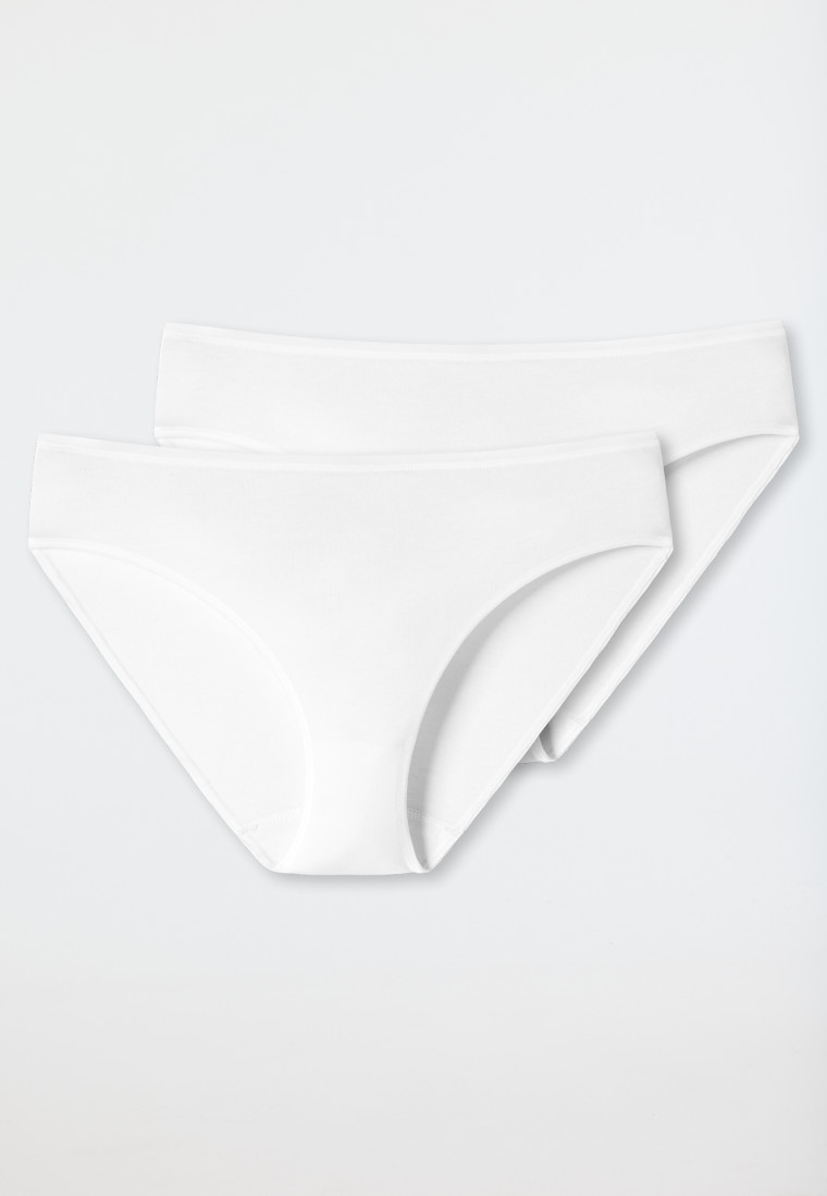 Schiesser Tai-Slips 2er-Pack Organic Cotton weiß - 95/5 Versandkostenfrei