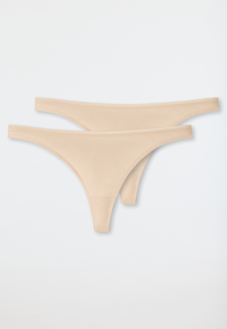Schiesser String 2er-Pack Organic Cotton sand - 95/5 Exklusivangebot