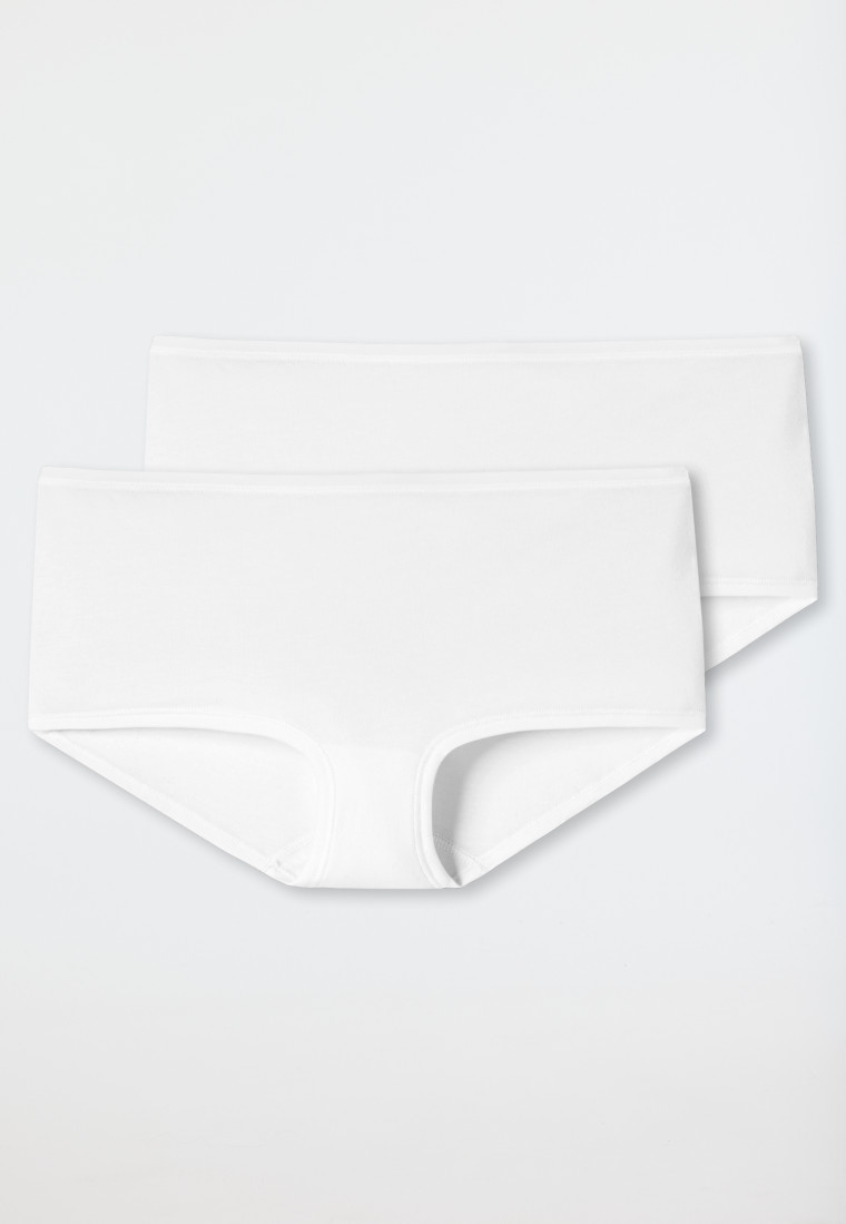 Schiesser Shorts 2er-Pack Organic Cotton weiß - 95/5 Saisonschlussverkauf