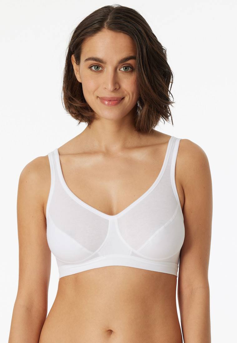Schiesser Bustier 2er-Pack mit Cups Organic Cotton weiß - 95/5 Cyber Monday