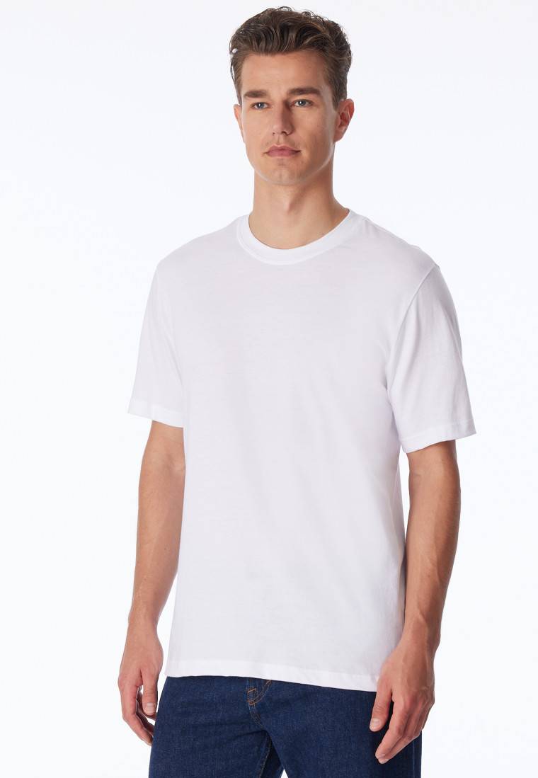 Schiesser Shirt kurzarm Jersey 2er-Pack rundhals weiß - American T-Shirt VIP-Rabatte