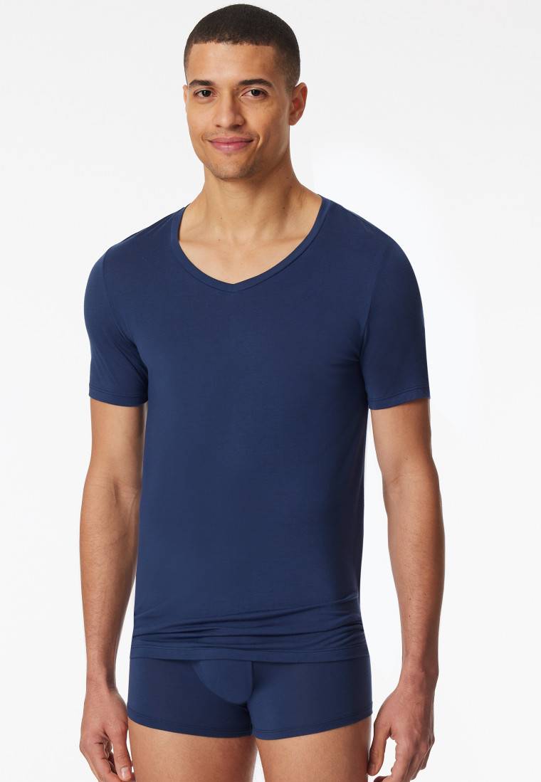 Schiesser Shirt kurzarm V-Ausschnitt admiral - Premium Modal Neueste Stile