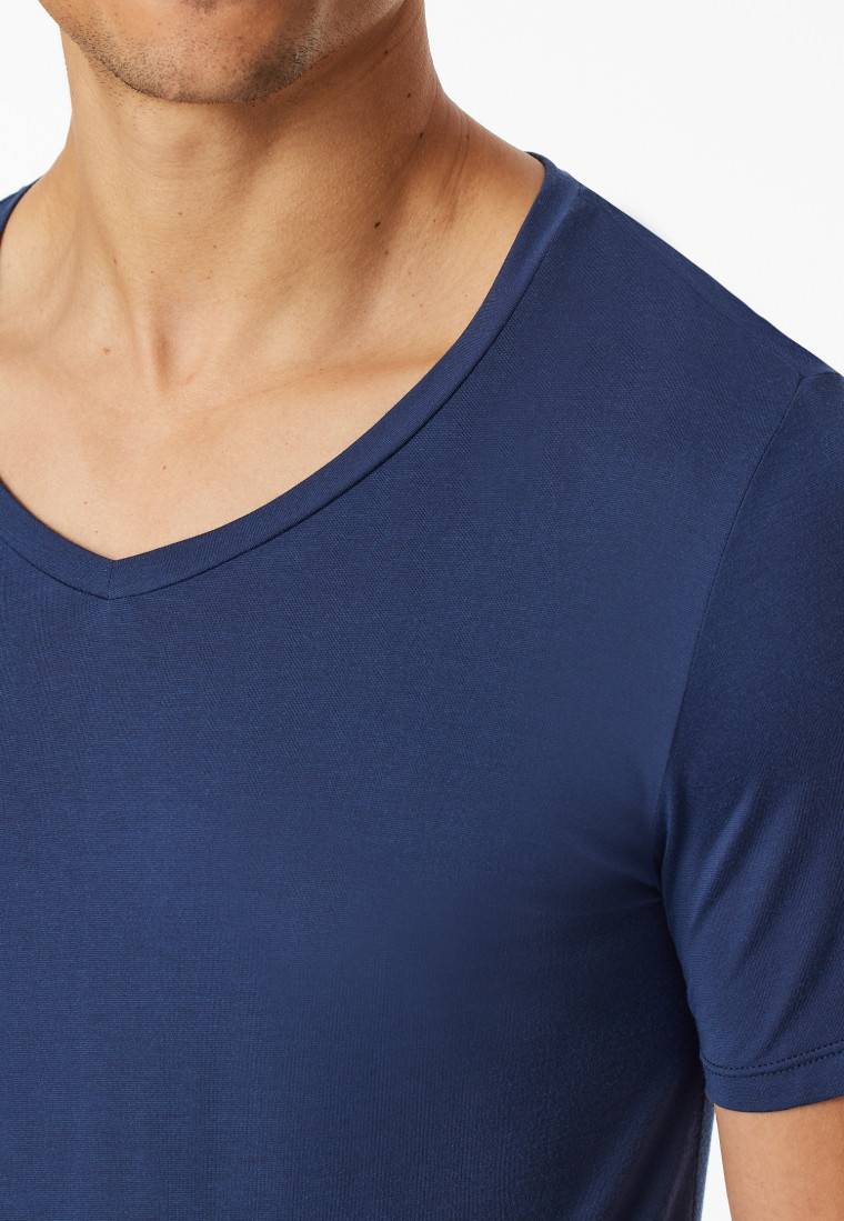 Schiesser Shirt kurzarm V-Ausschnitt admiral - Premium Modal Neueste Stile
