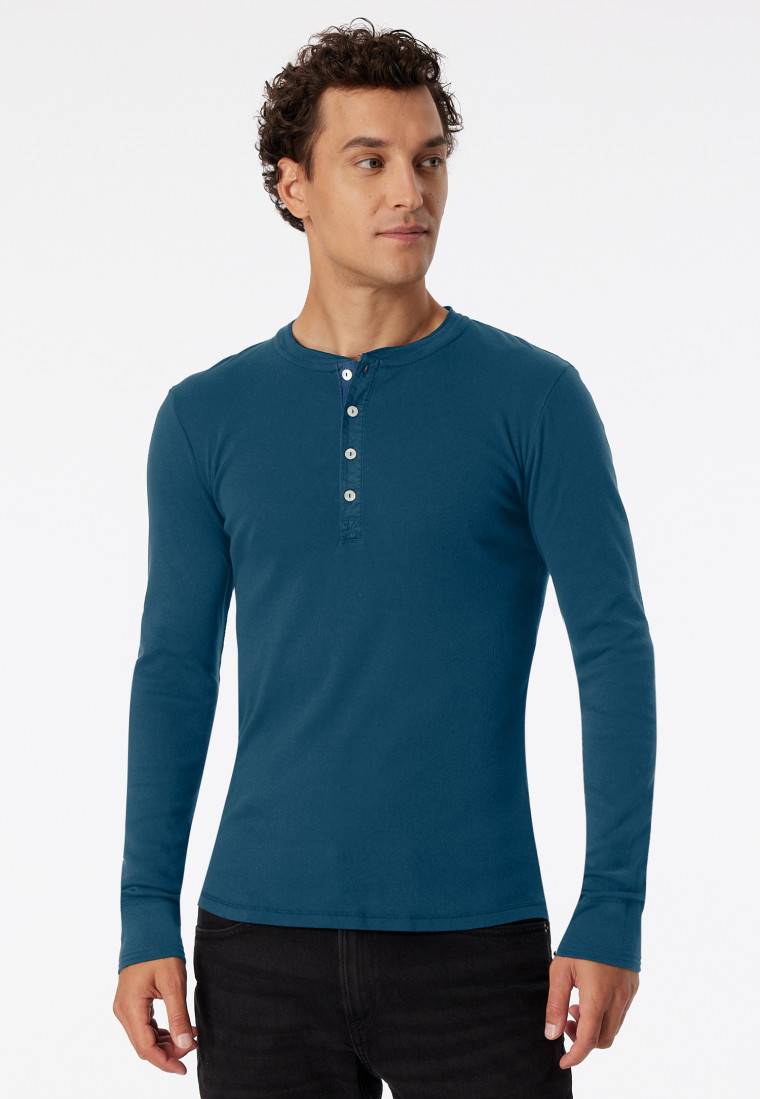 Schiesser Shirt langarm jeansblau - Revival Karl-Heinz Zeitbegrenzte Promotion