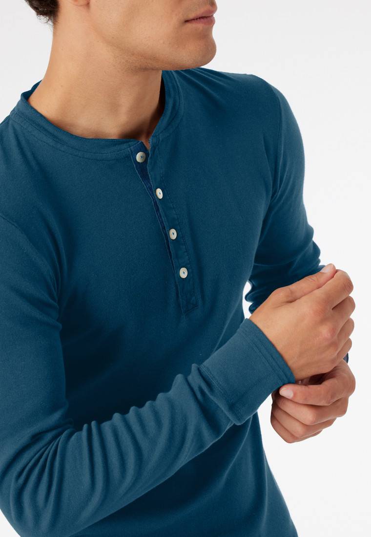 Schiesser Shirt langarm jeansblau - Revival Karl-Heinz Zeitbegrenzte Promotion