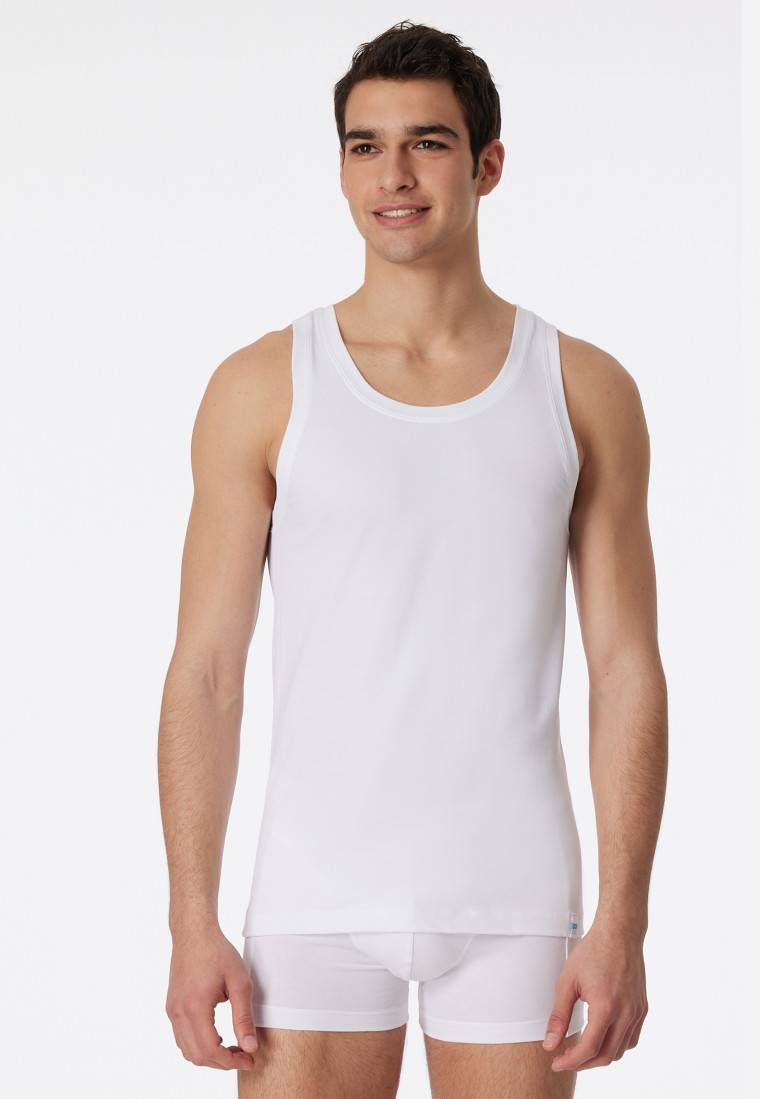 Schiesser Unterhemd weiß - Long Life Cotton Sonderangebot der Fabrik