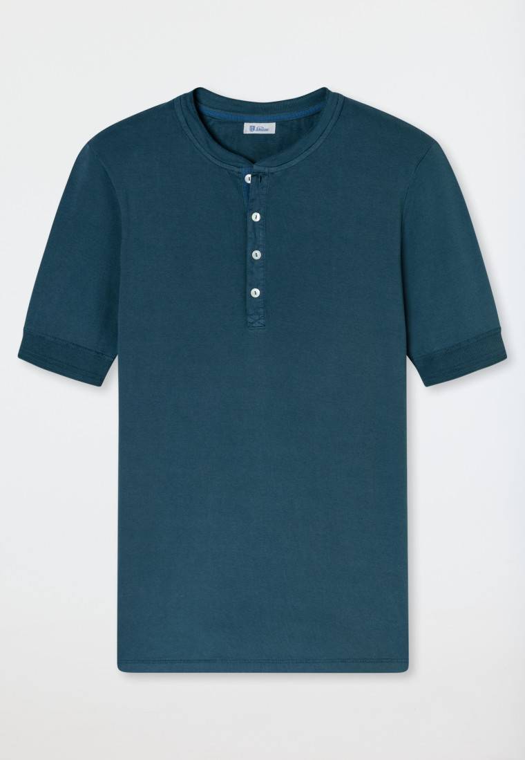 Schiesser Shirt kurzarm jeansblau - Revival Karl-Heinz Clearance-Verkauf
