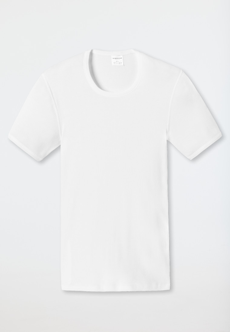 Schiesser Shirt kurzarm Doppelripp weiß - Essentials Begrenzt auf 3 Tage