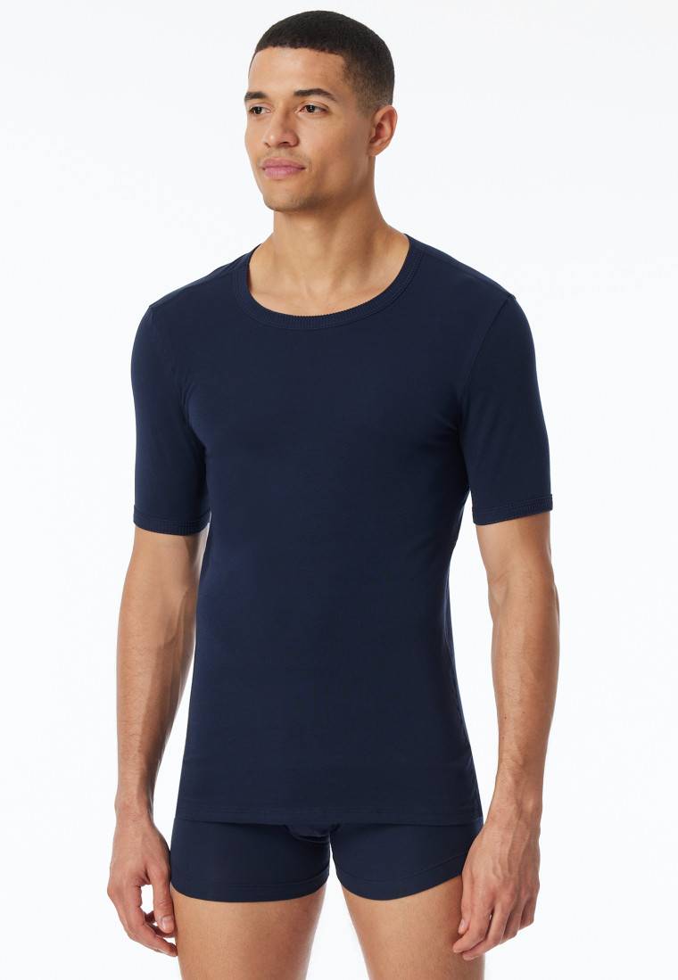Schiesser Shirt kurzarm dunkelblau - Revival Ludwig Black Friday Preise