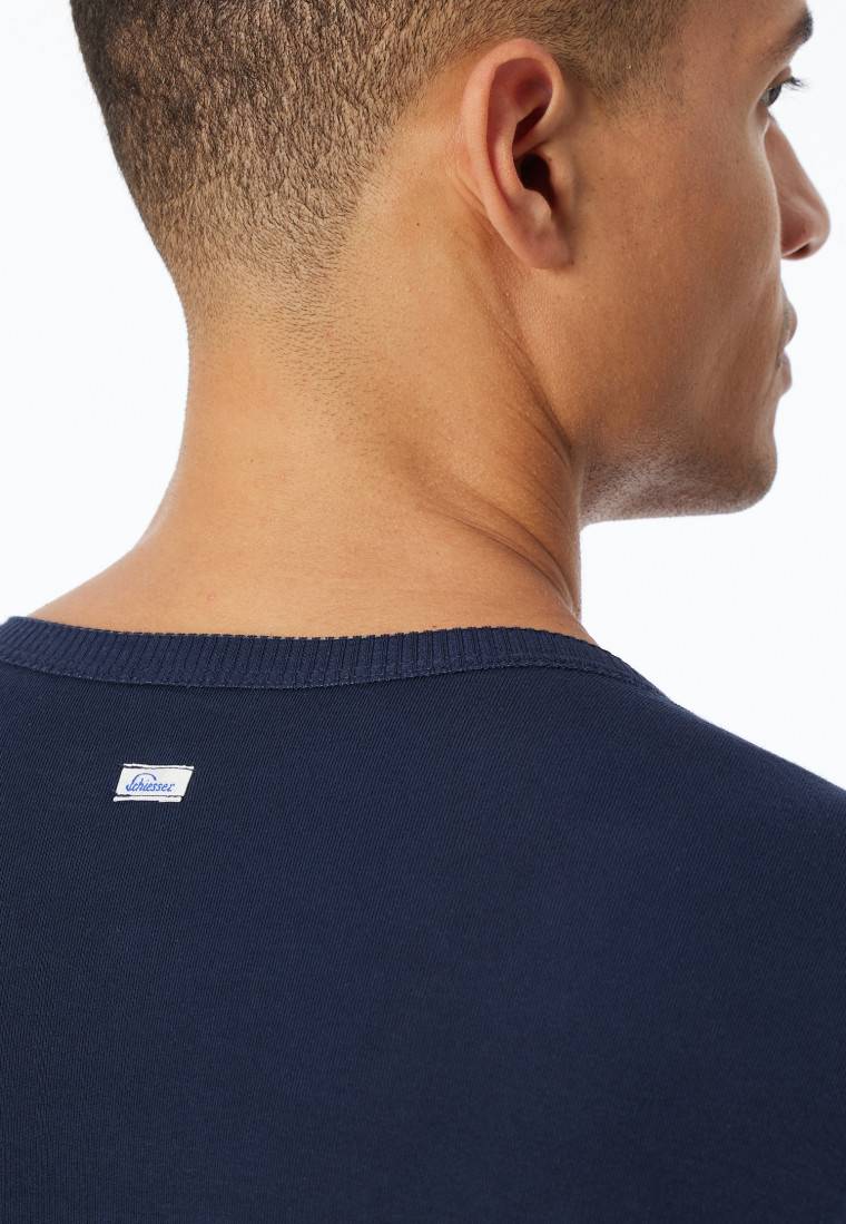 Schiesser Shirt kurzarm dunkelblau - Revival Ludwig Black Friday Preise